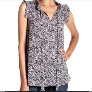Harlowe & Graham Sleeveless Tie Front Blouse XS